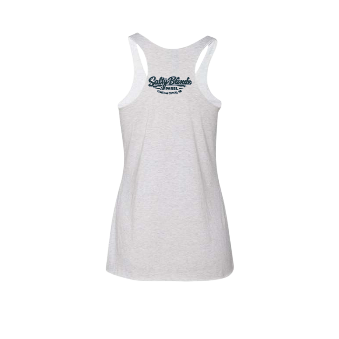 Salty Blonde Single Color Logo Racerback Tank