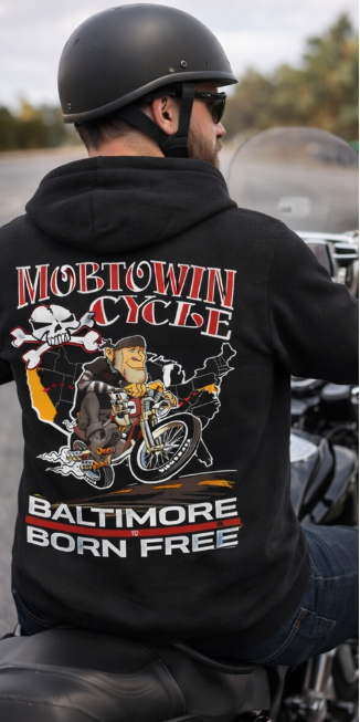 Mobtown Cycle "Support the Journey" Hoodie Sweatshirt