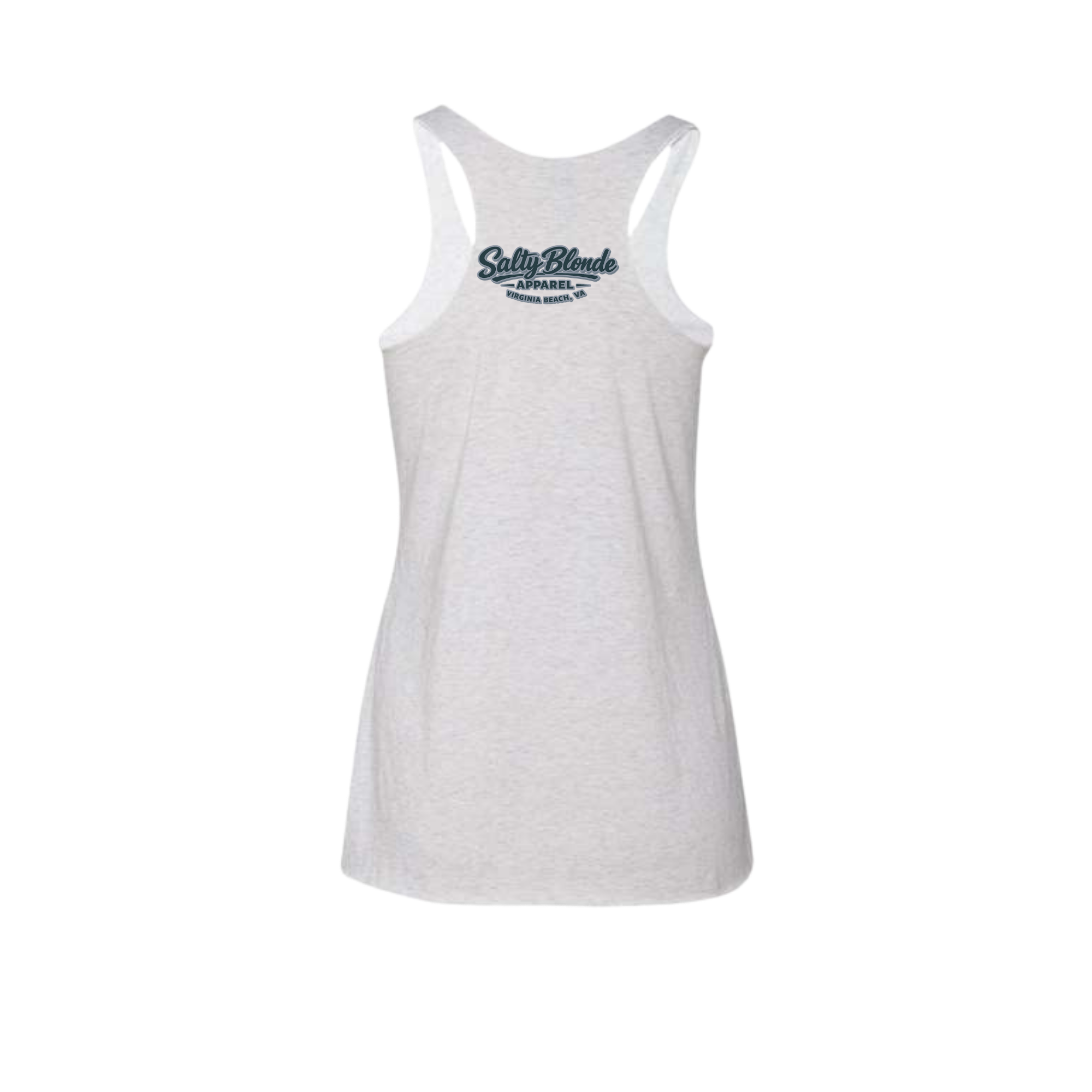Salty Blonde Single Color Logo Racerback Tank