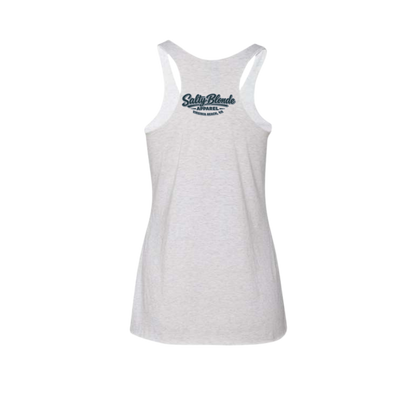 Salty Blonde Single Color Logo Racerback Tank