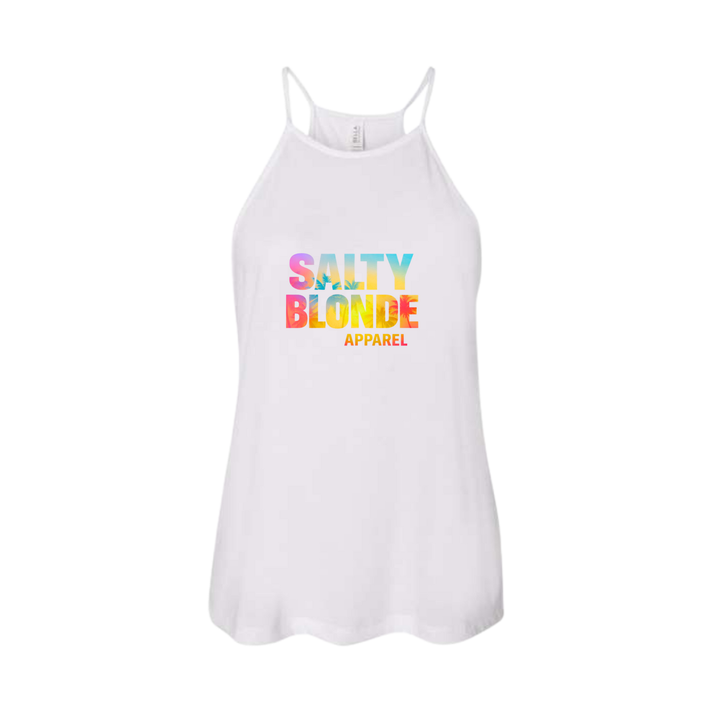 Women's Flowy High-Neck Tank Tropical