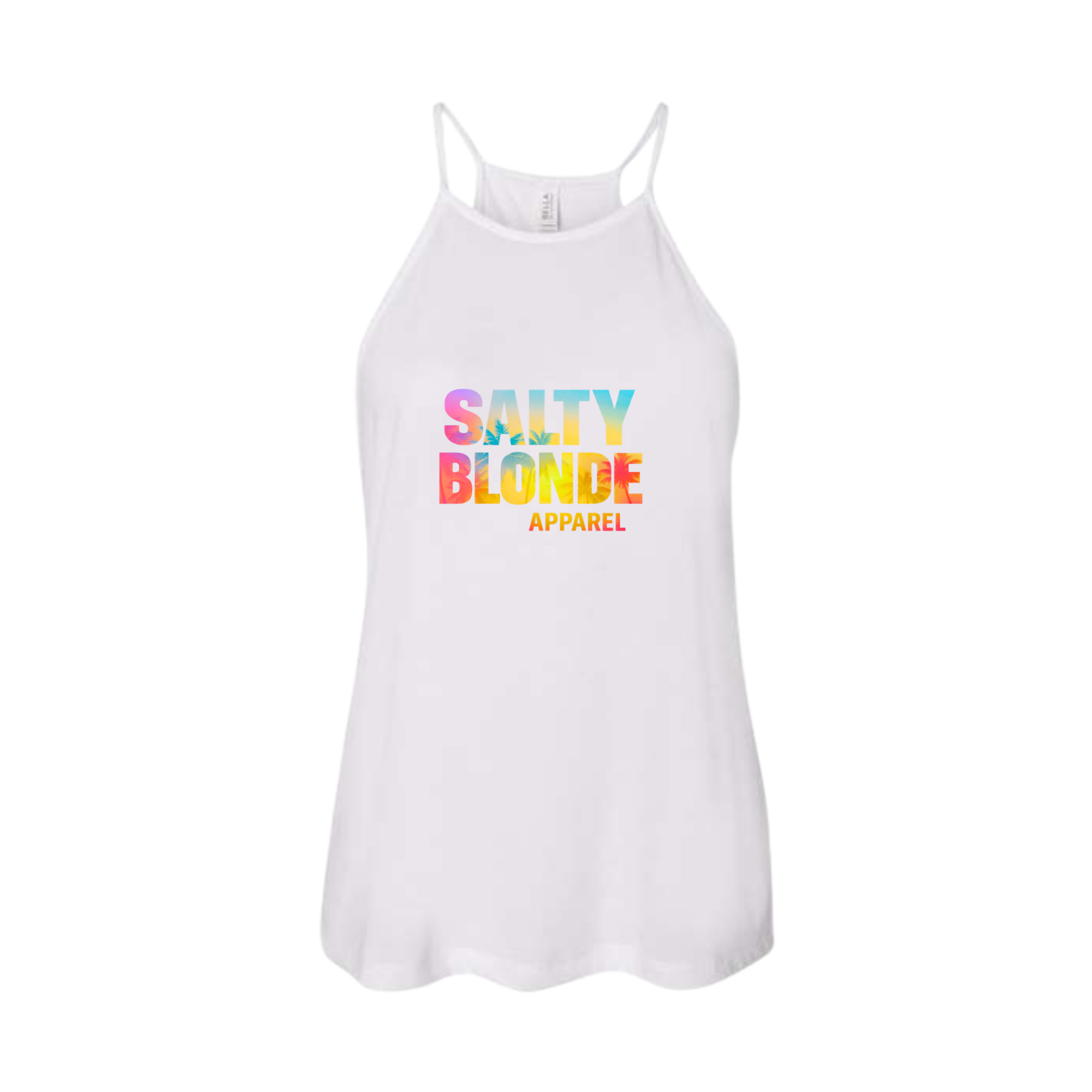 Women's Flowy High-Neck Tank Tropical