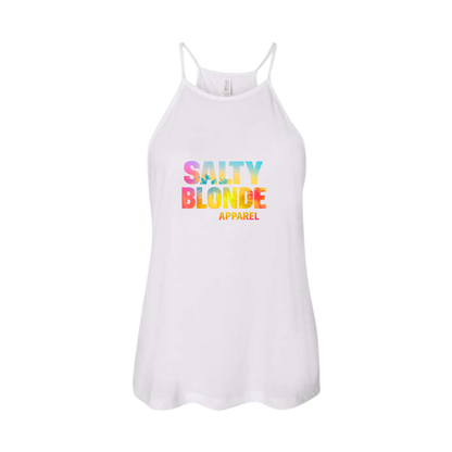 Women's Flowy High-Neck Tank Tropical