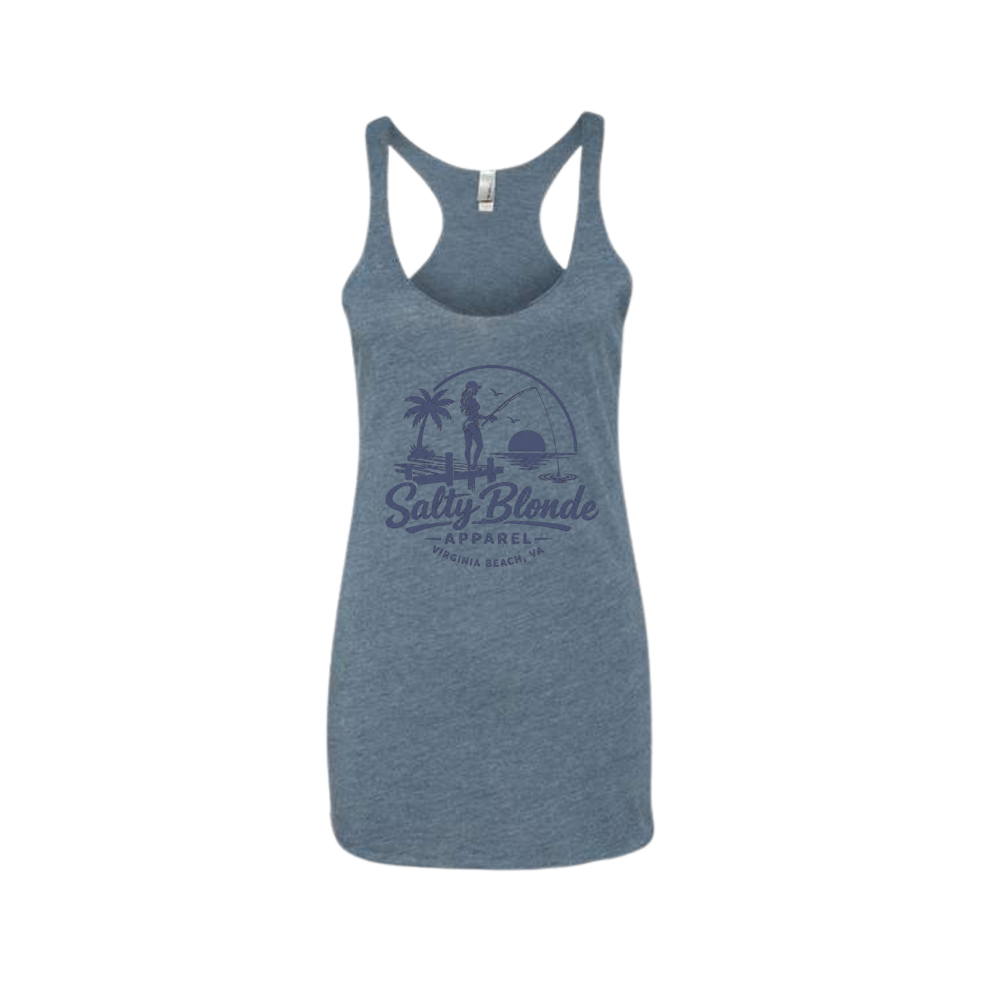 Salty Blonde Single Color Logo Racerback Tank